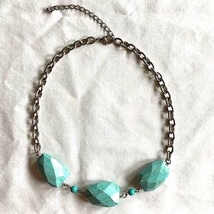 Faux Turquoise Necklace